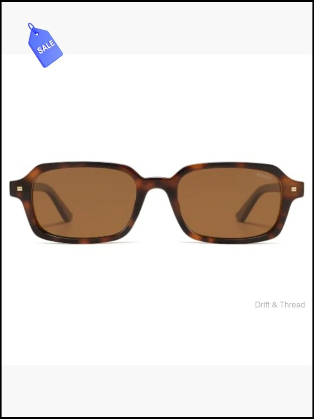 Retro Y2K Rectangle Polarized Sunglasses UV400 Small Thin Frame
